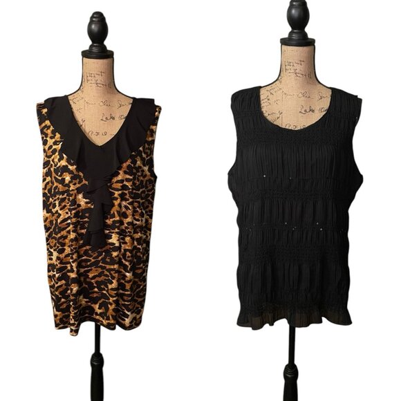 Bundle of Plus‎ Size Sleeveless Blouses - Picture 1 of 9